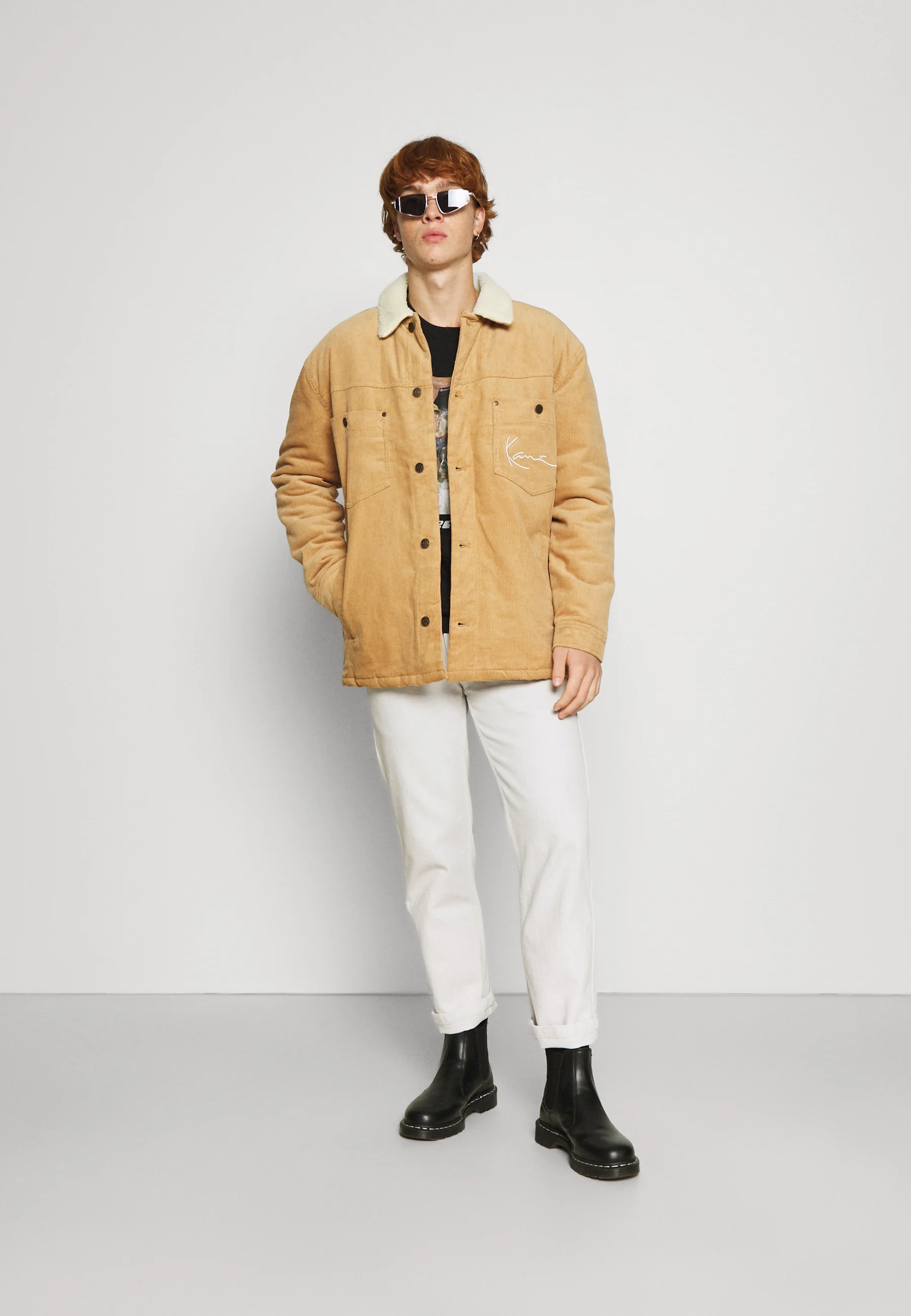 CHAQUETA UNISEX CON CAMISA DE FIRMA EN EL PECHO Karl Kani - Chaqueta de entretiempo