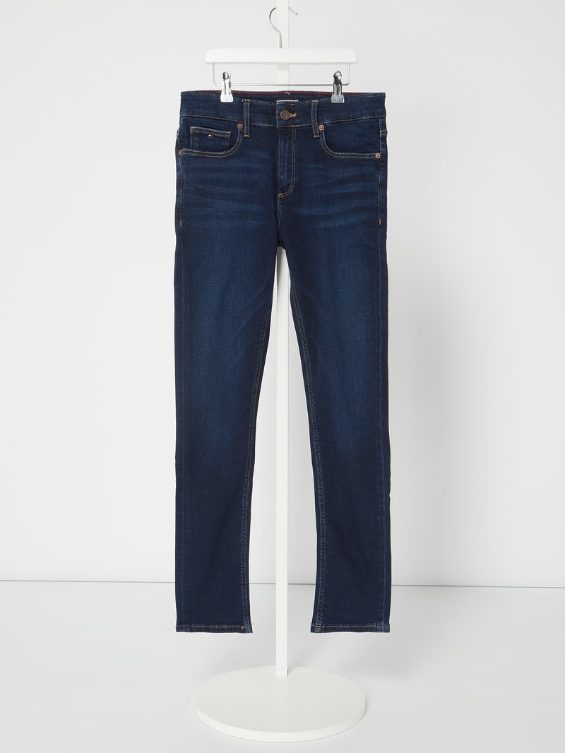 Stone Washed Slim Fit Jeans in jeans