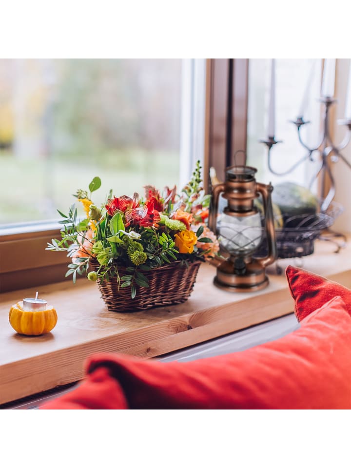 relaxdays Sturmlaterne LED in Kupfer - (B)15 x (H)24 x (T)11,5 cm günstig kaufen onesize