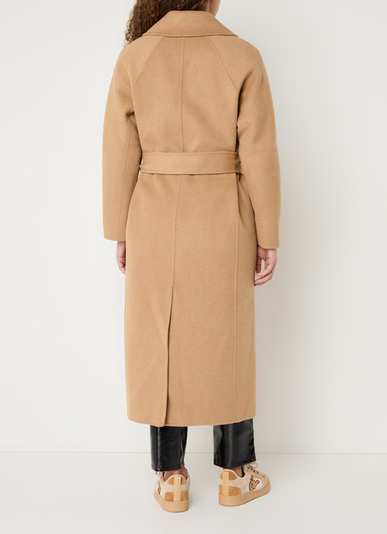 JOSH V Harper coat in cashmere blend with bow belt