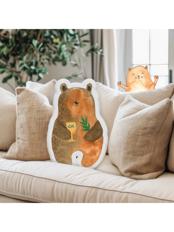 Mr. & Mrs. Panda Kissen Kuscheltier Bär Konfirmation ohne Spruch in Weiß günstig kaufen