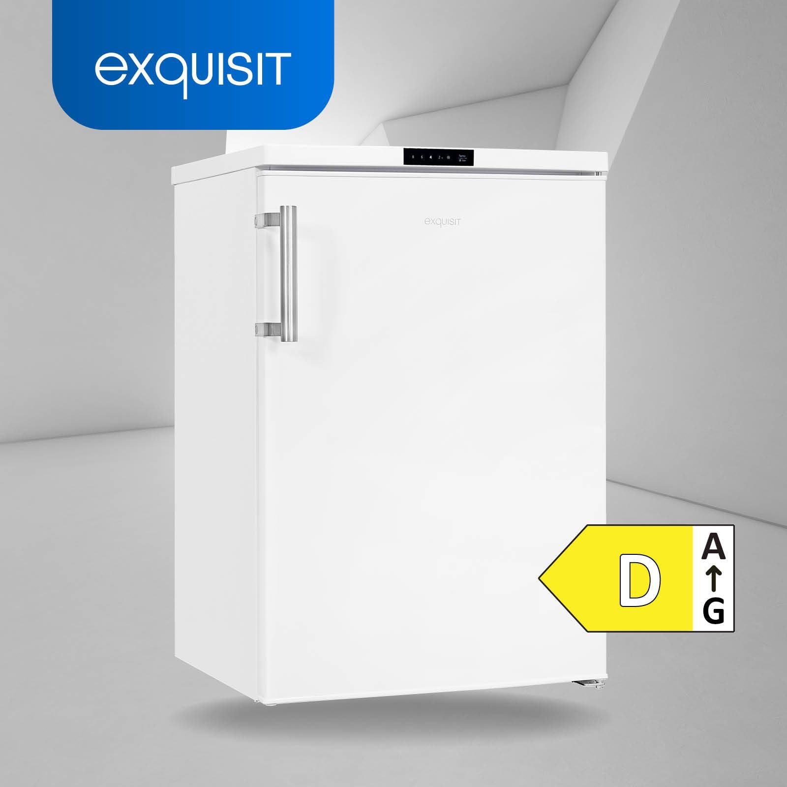 exquisit Kühlschrank KS16-4-HE-010D, leiser Betrieb und wechselbarer Türanschlag