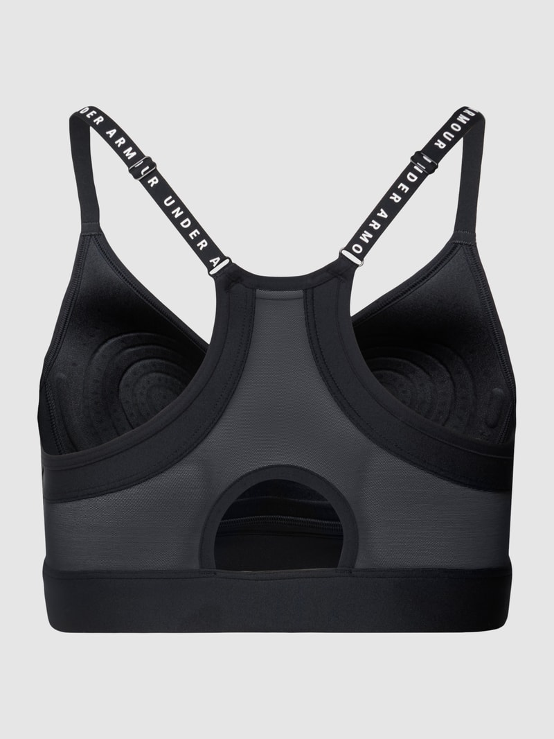 Träger-BH mit Label-Print in schwarz