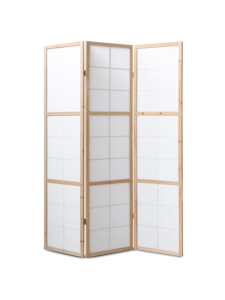 Homestyle4u 3-tlg. Paravent Shoji in Braun 132x175 cm günstig kaufen onesize