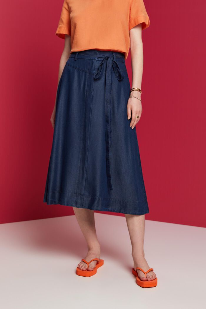 Midirock im Denim-Look, TENCEL™