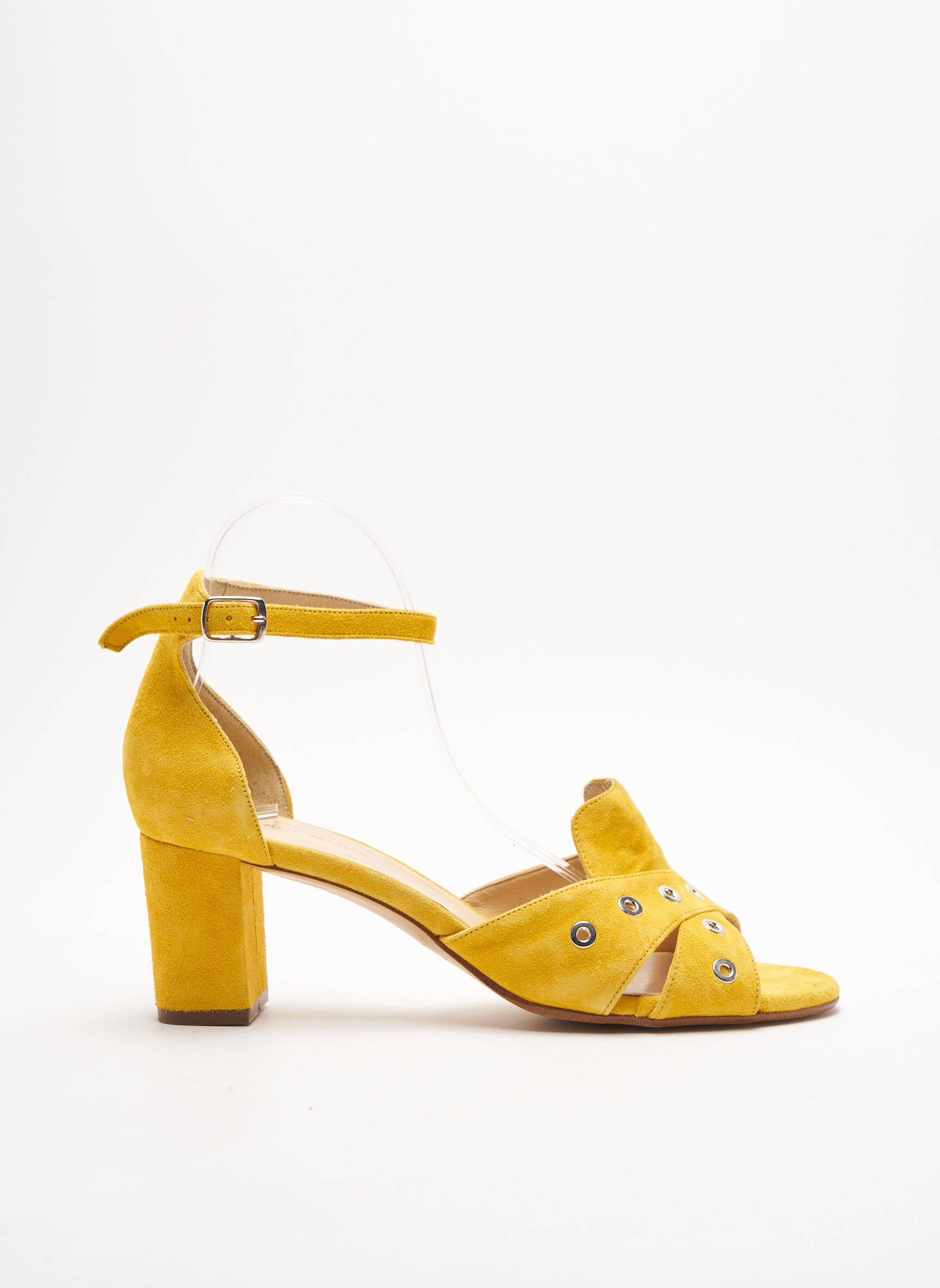 France Mode Sandales Nu Pieds Femme couleur jaune