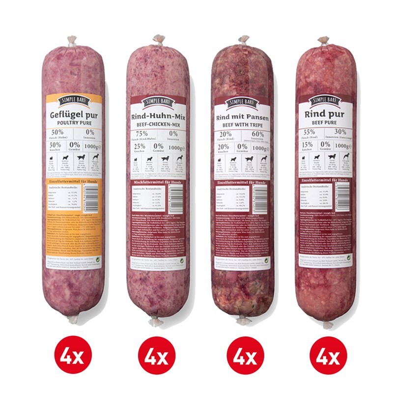 Simple BARF BARF/ Frostfutter Simple BARF Basis Paket 16x1000g