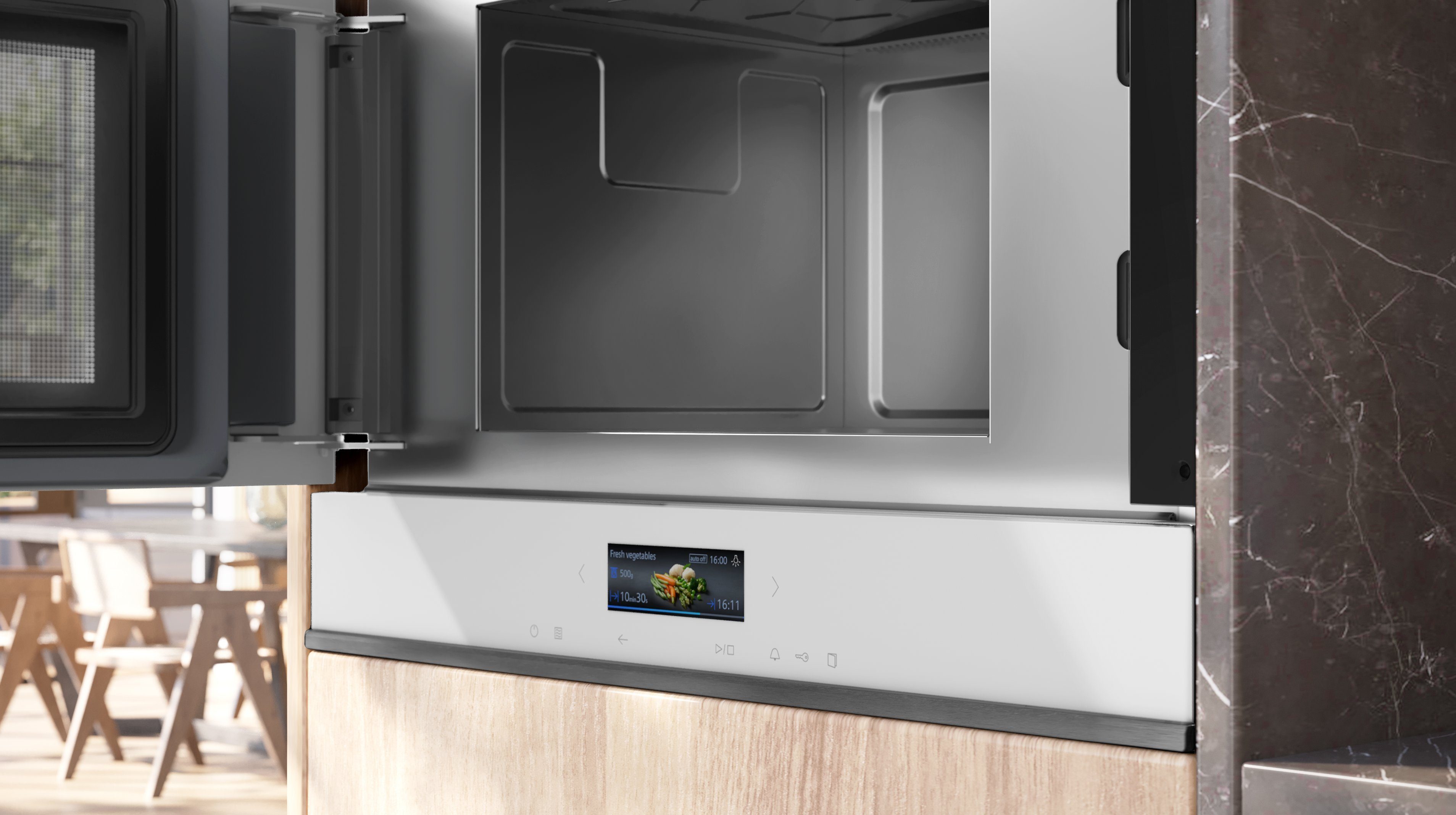 SIEMENS Einbau-Mikrowelle BF722L1W1, Mikrowelle, 21 l