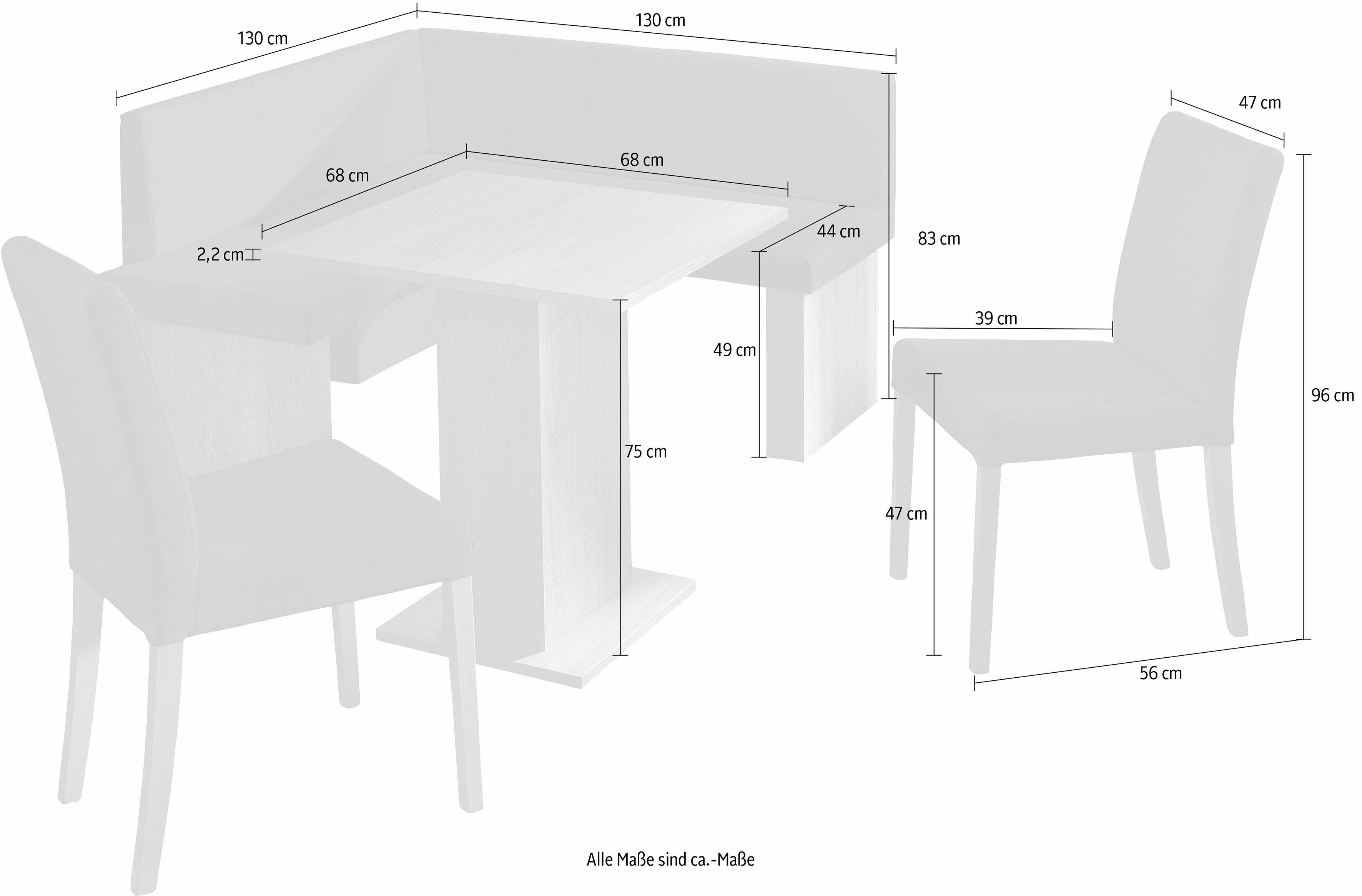 SCHÖSSWENDER Eckbankgruppe Anna, (Set, 5-tlg), zeitloeses Design