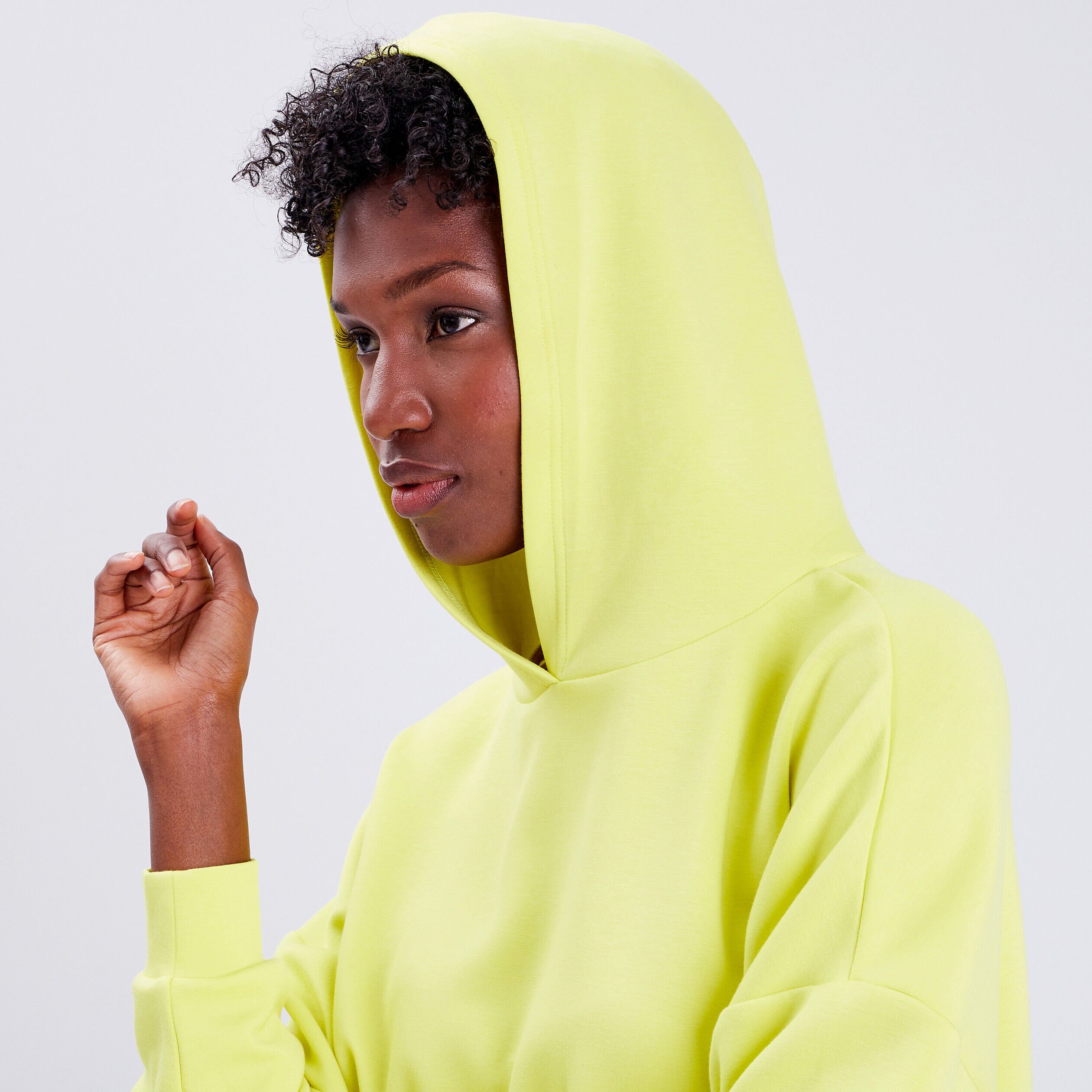 Sweat à capuche vert fluo femme | Cache Cache