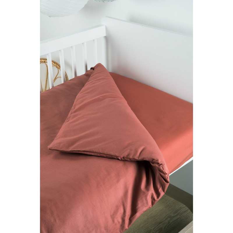 Housse de couette bébé unie en Coton Bio