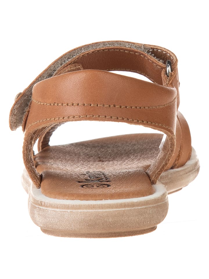 kmins Leder-Sandalen in Hellbraun günstig kaufen