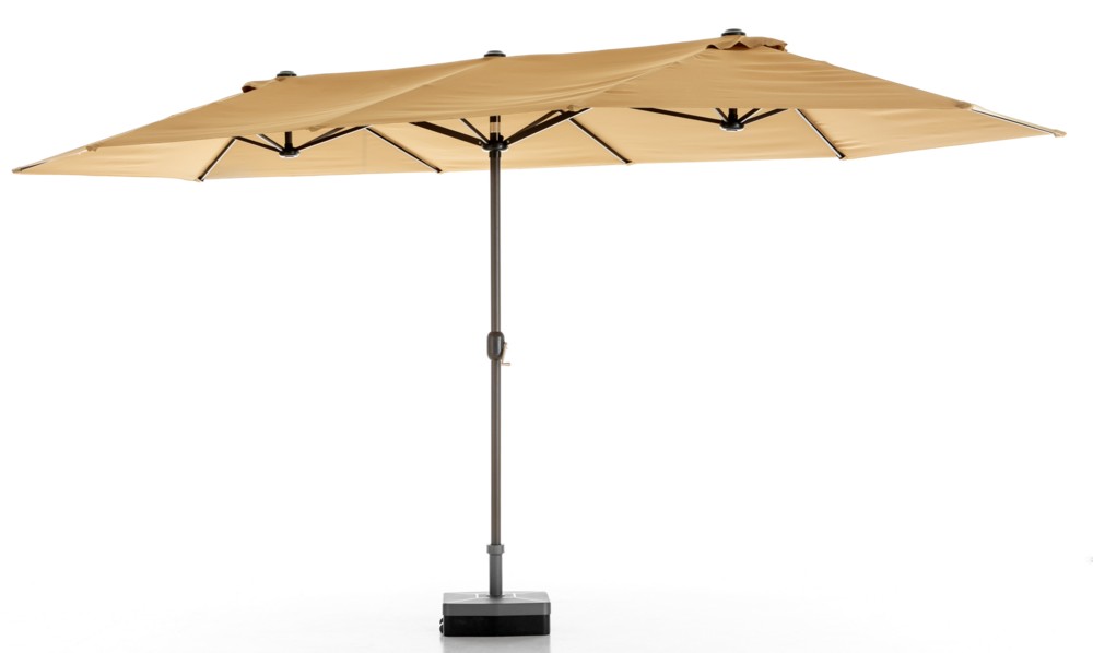 Solax Sunshine XXL-Oval-Sonnenschirm, beige/natur