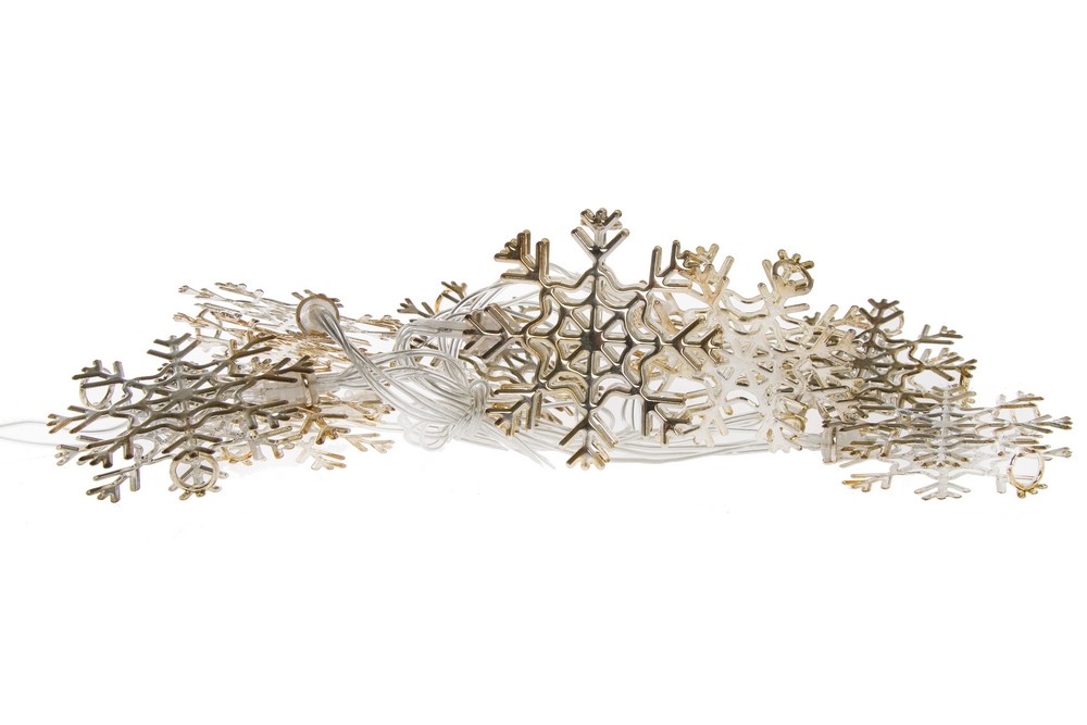 MyFlair My Flair Lichterkette Eiskristall, silber, 10 LED´s