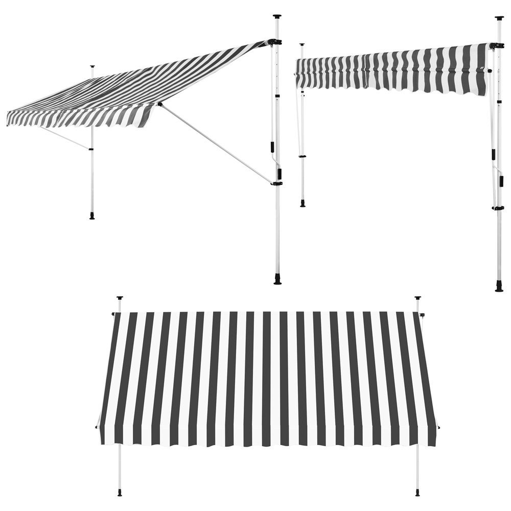 Detex Klemmmarkise Detex Klemmmarkise 150 cm breit Höhenverstellbar Handkurbel