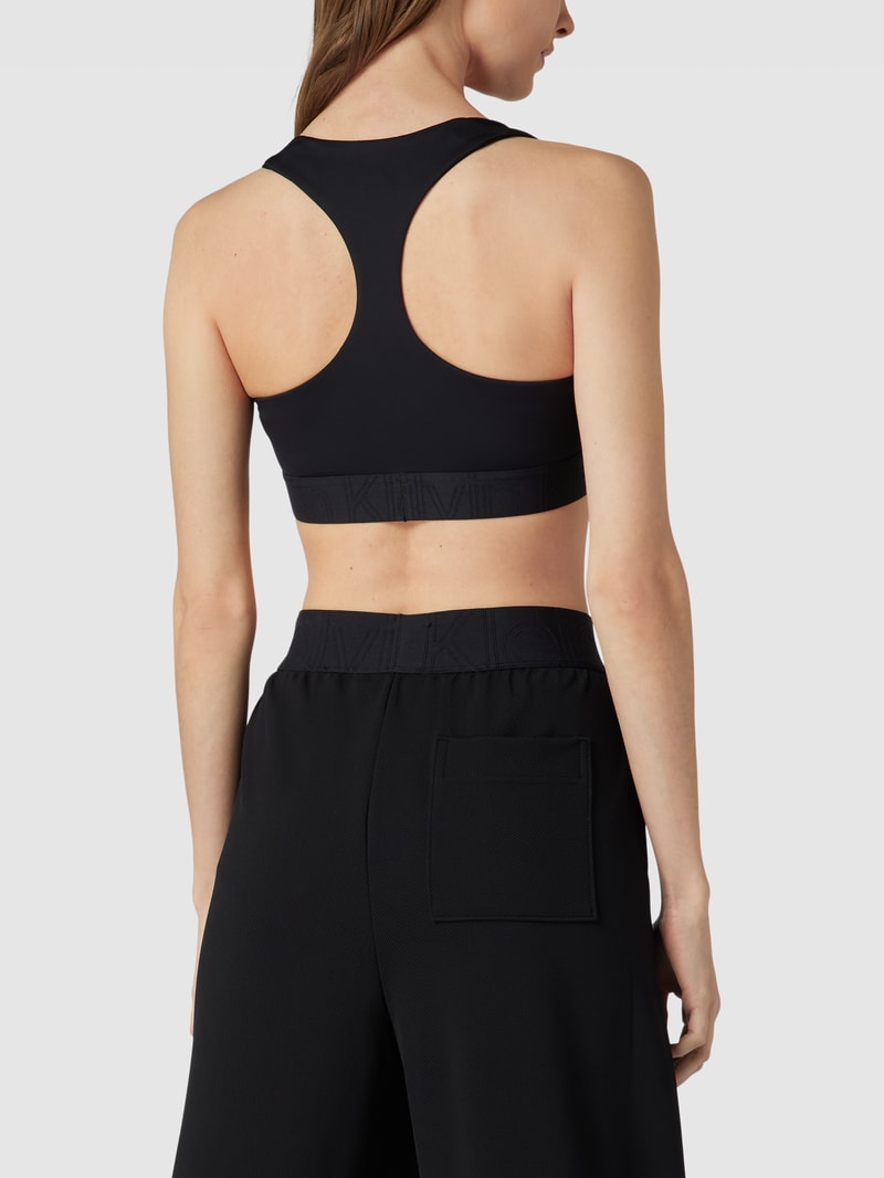 Bustier mit Racerback Modell 'Medium Support Sport' in schwarz