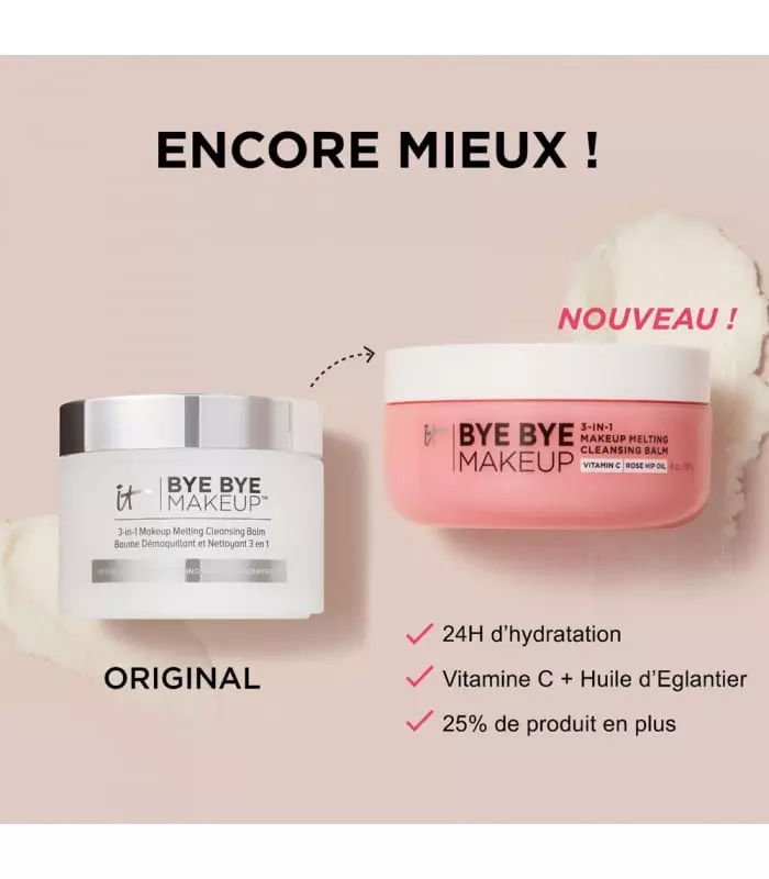 BYE BYE MAKEUP™ Baume démaquillant fondant 3-en-1