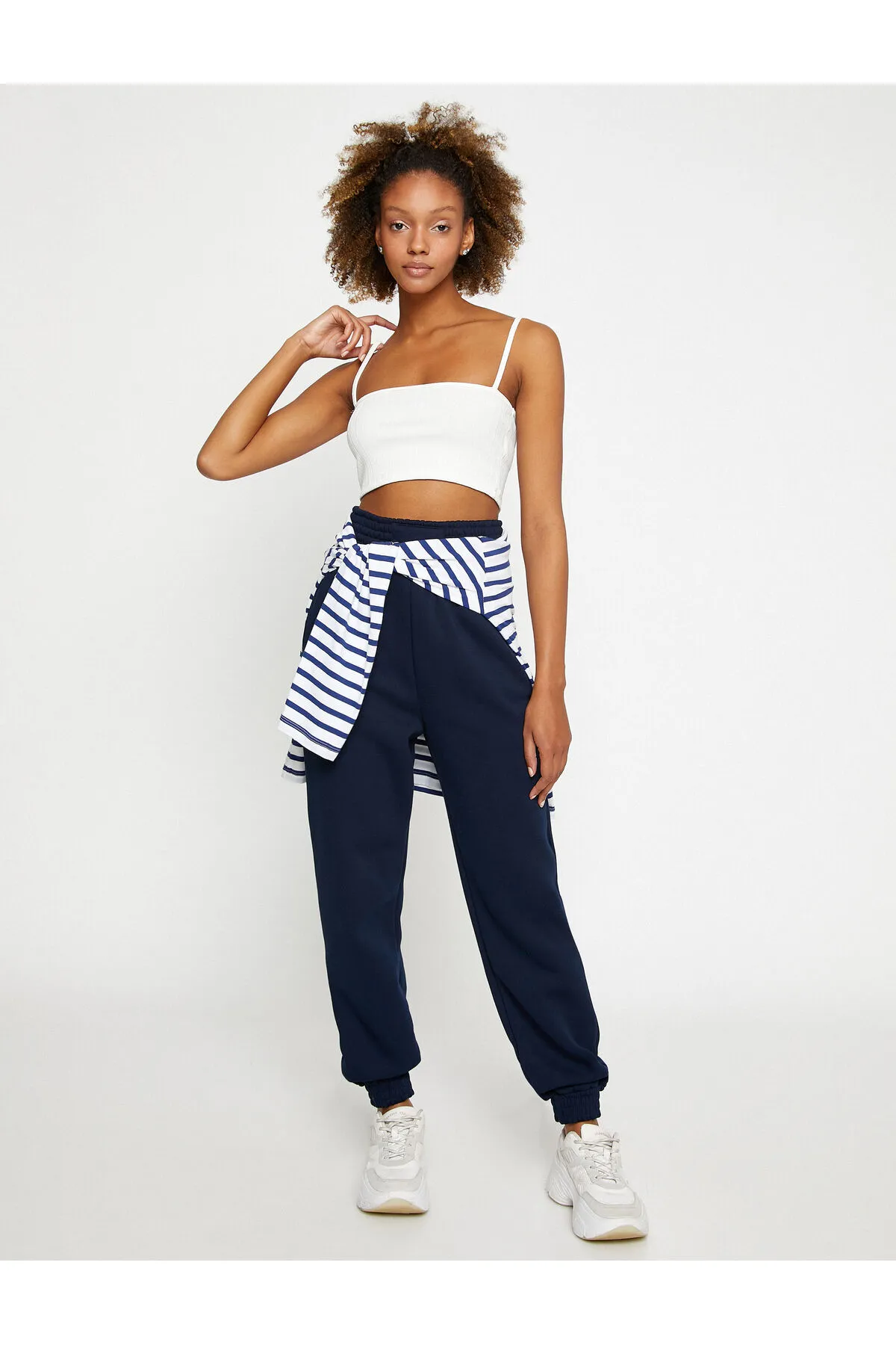 Koton  Jogger-Jogginghose mit hoher Taille und detaillierten Taschen