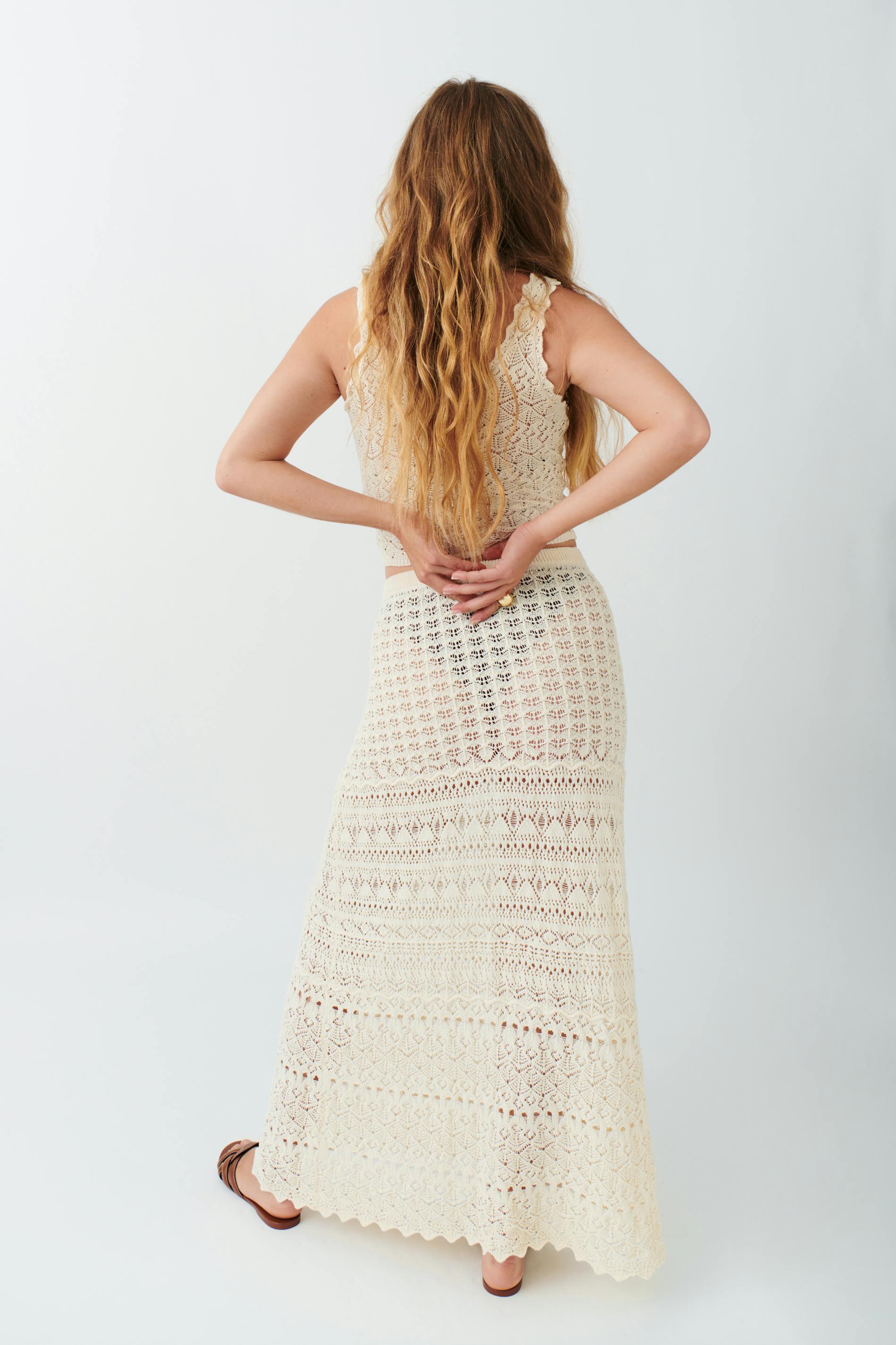Crochet maxi skirt