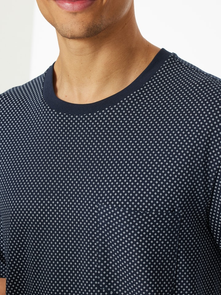 Schiesser Pyjama Schlafanzug kurz - Comfort Essentials in nachtblau günstig kaufen