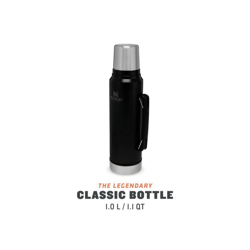 Stanley Thermoflasche, Classic Legendary Bottle 1.1qt \/ 1l  Matte Black Pebble