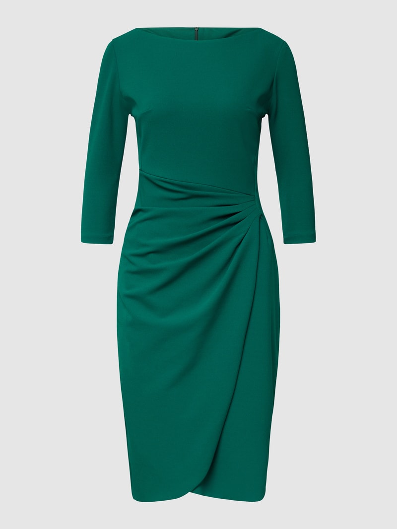 Cocktailkleid in Wickel-Optik in smaragdgrün