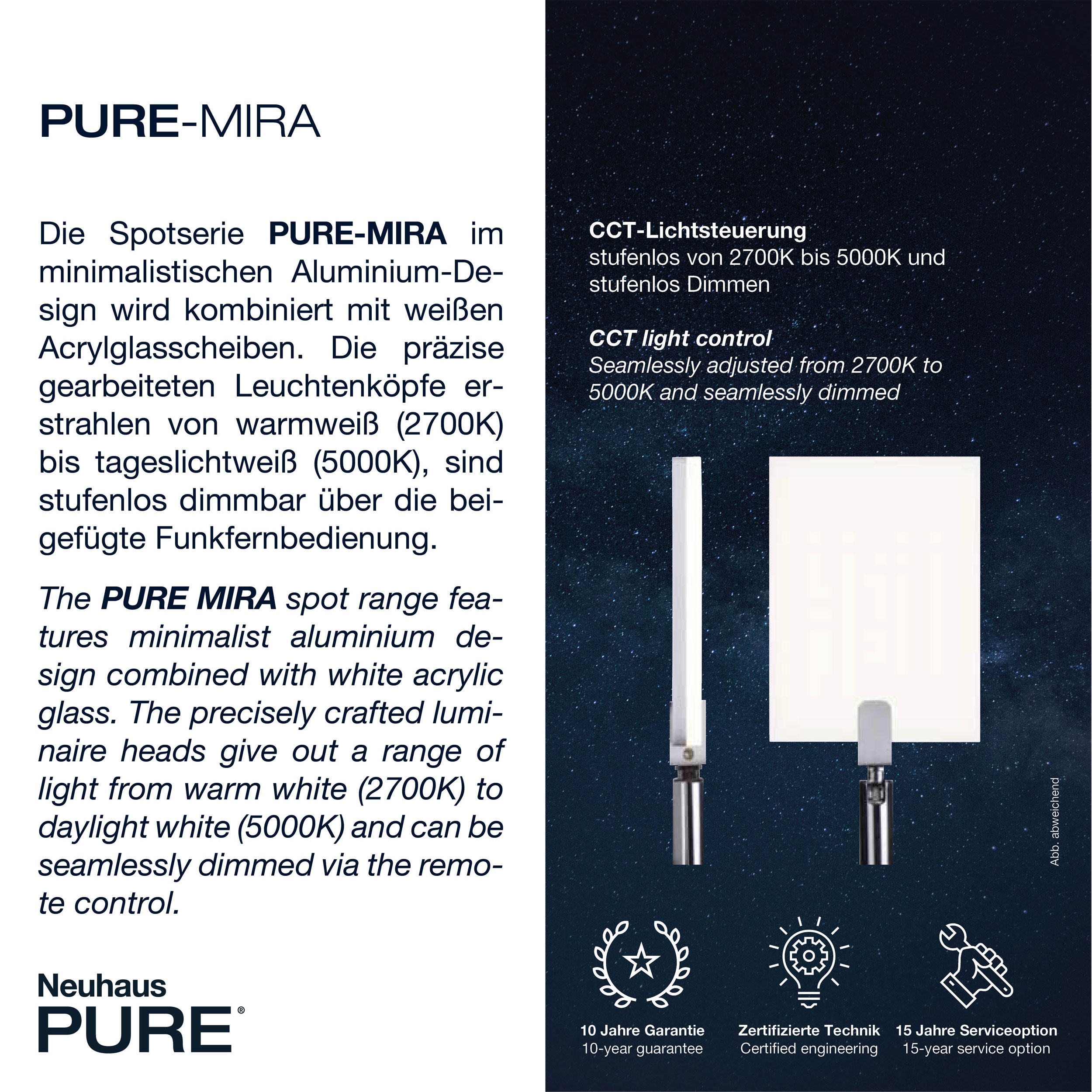 PURELED-Deckenleuchte 6flg
