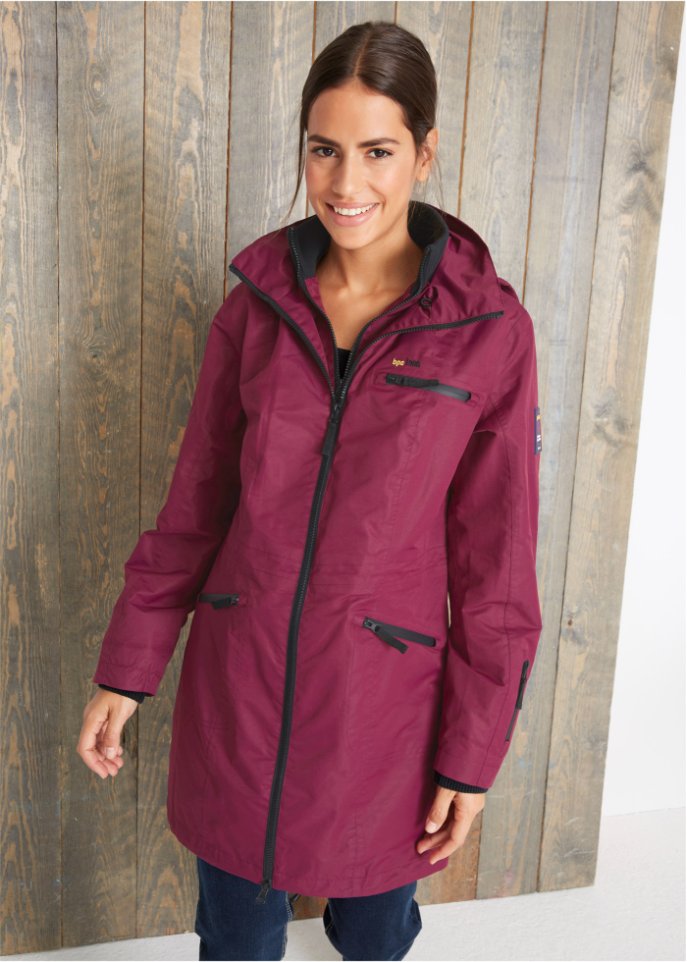 Funktions-Outdoor-Kurzmantel mit Kapuze, 2 in 1-Optik