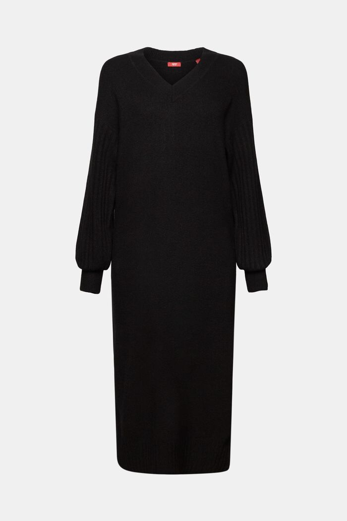 Strick-Midikleid aus Wollmix