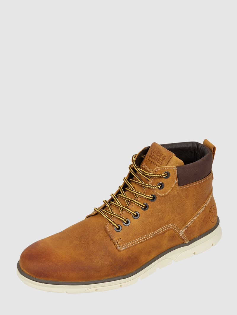 Boots aus Leder Modell 'Tubar' in senfgelb