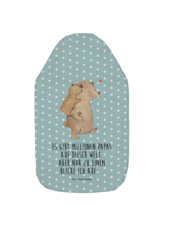 Mr. & Mrs. Panda Wärmflasche Papa Bär mit Spruch in Blau Pastell günstig kaufen onesize