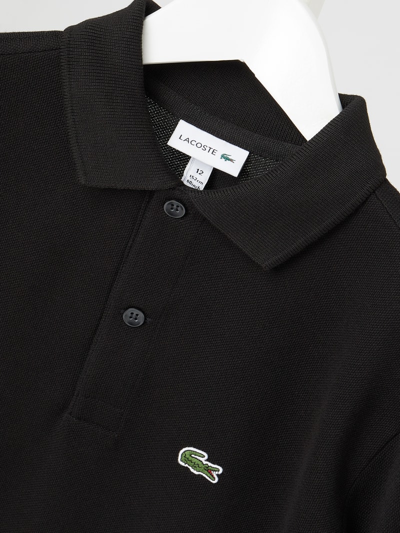 Poloshirt aus Baumwolle in schwarz