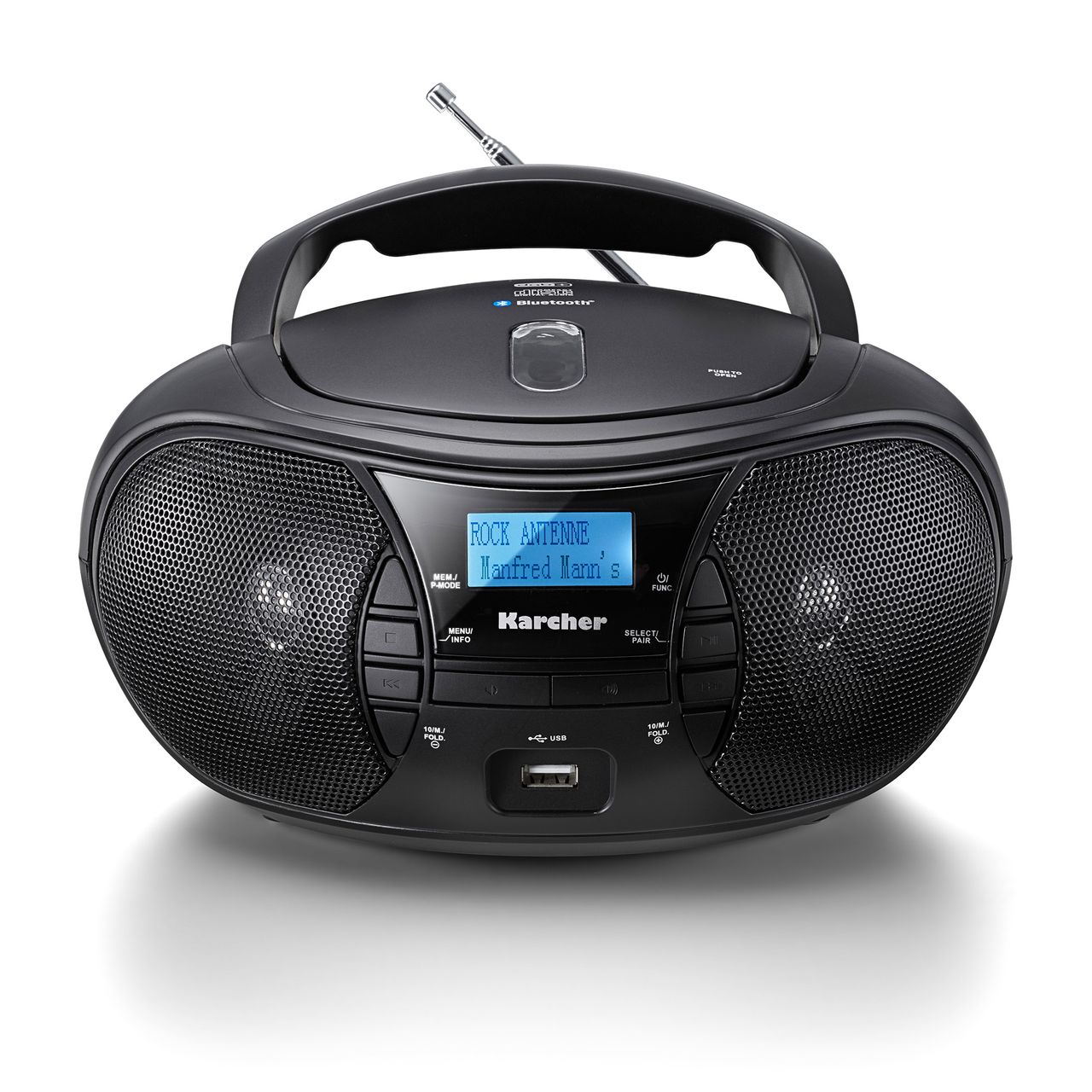 Karcher RR 5028D tragbares CD Radio (CD-Player, DAB  Radio, Bluetooth, Batterie/Netzbetrieb, USB)