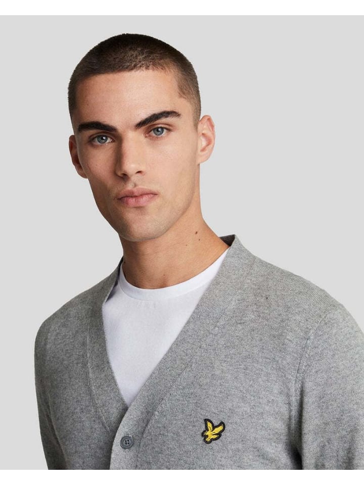 Lyle & Scott Cardigan in Grau günstig kaufen