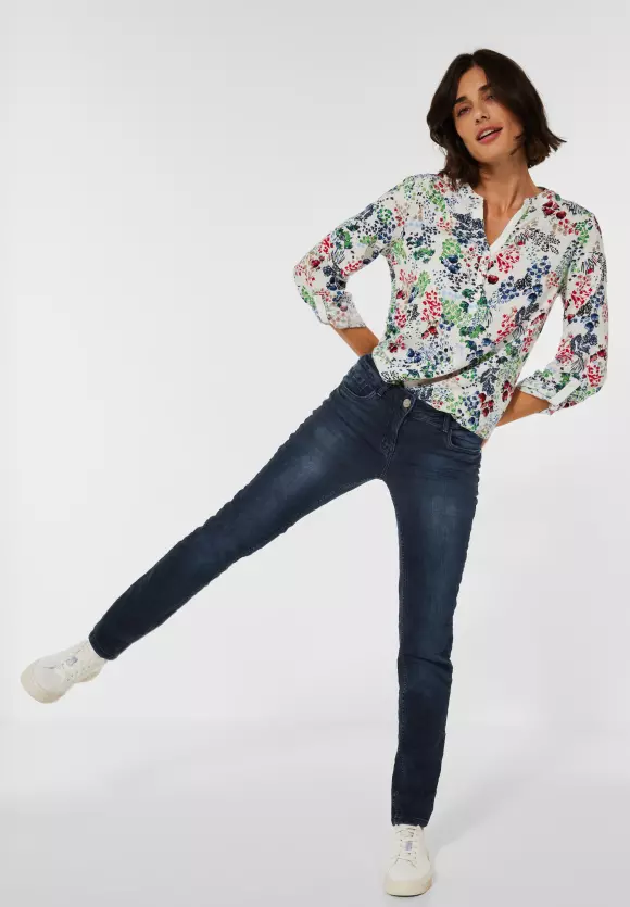 CECIL Dunkelblaue Slim Fit Denim