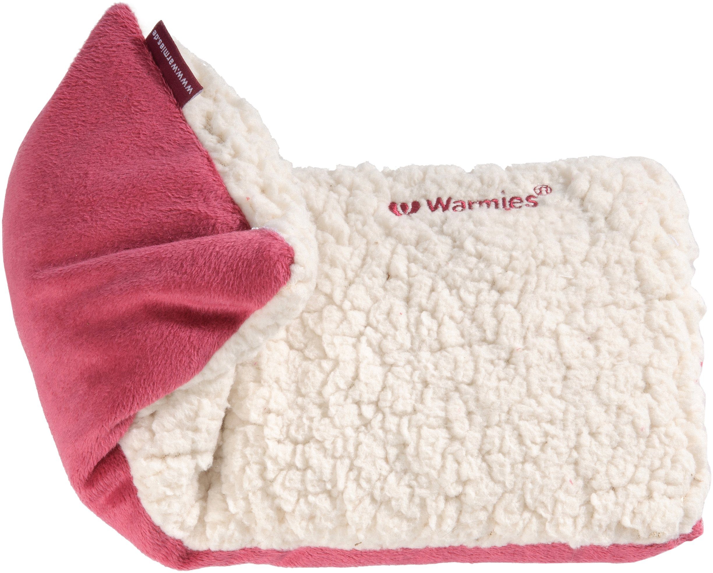 Warmies® Wärmekissen Hot-Pak® Sherpa beige/rot, mit Lavendelduft