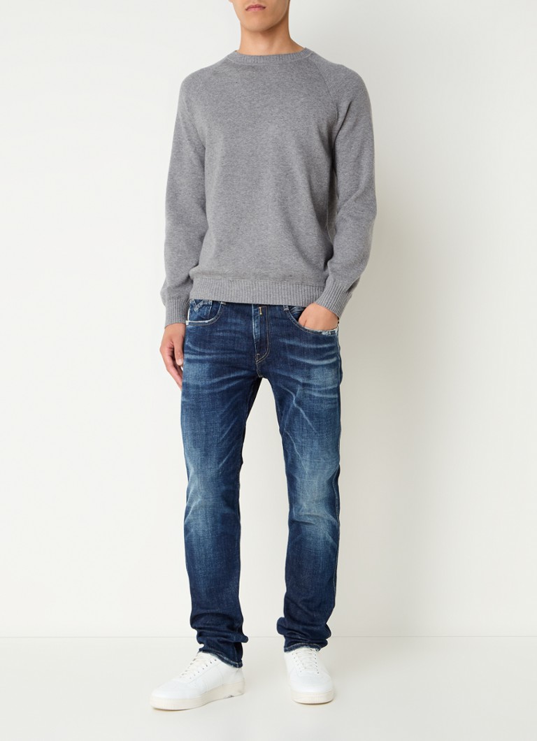 Jeans Replay Anbass slim fit, lavado oscuro