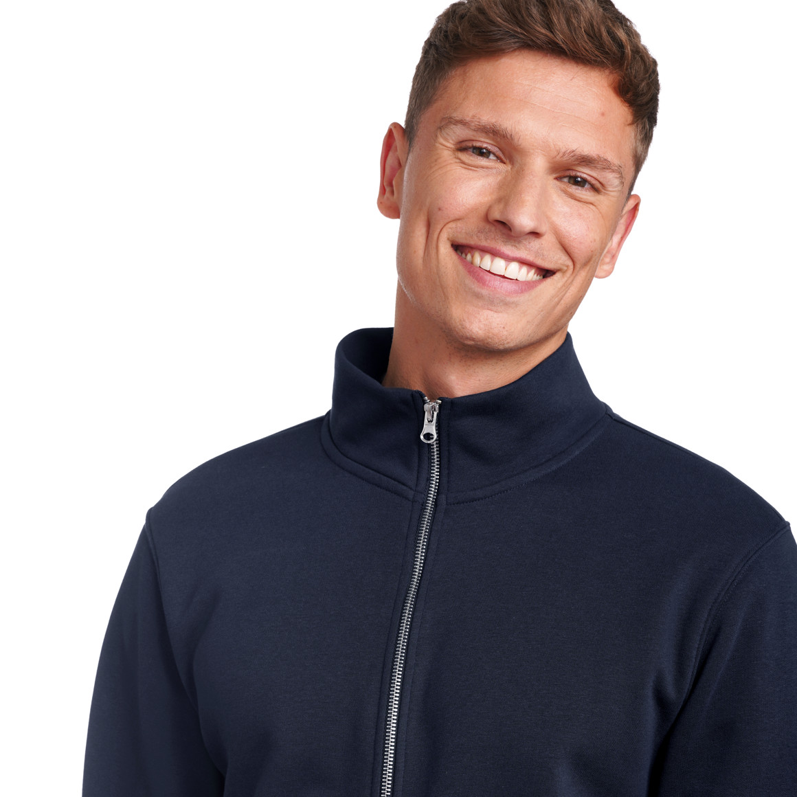 Herren Sweatjacke mit Stehkragen
