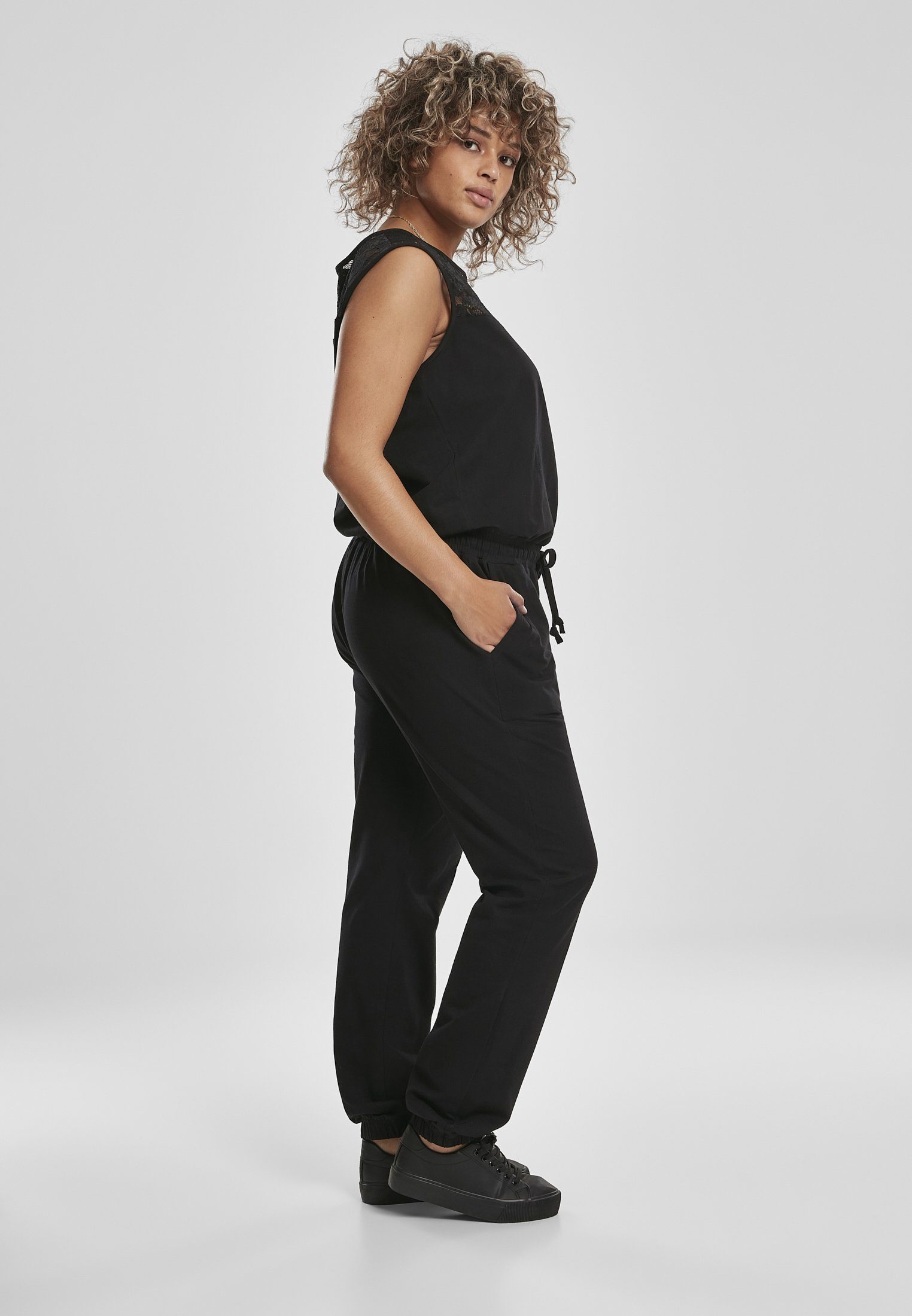 URBAN CLASSICS Jumpsuit Damen Ladies Lace Block Jumpsuit (1-tlg)