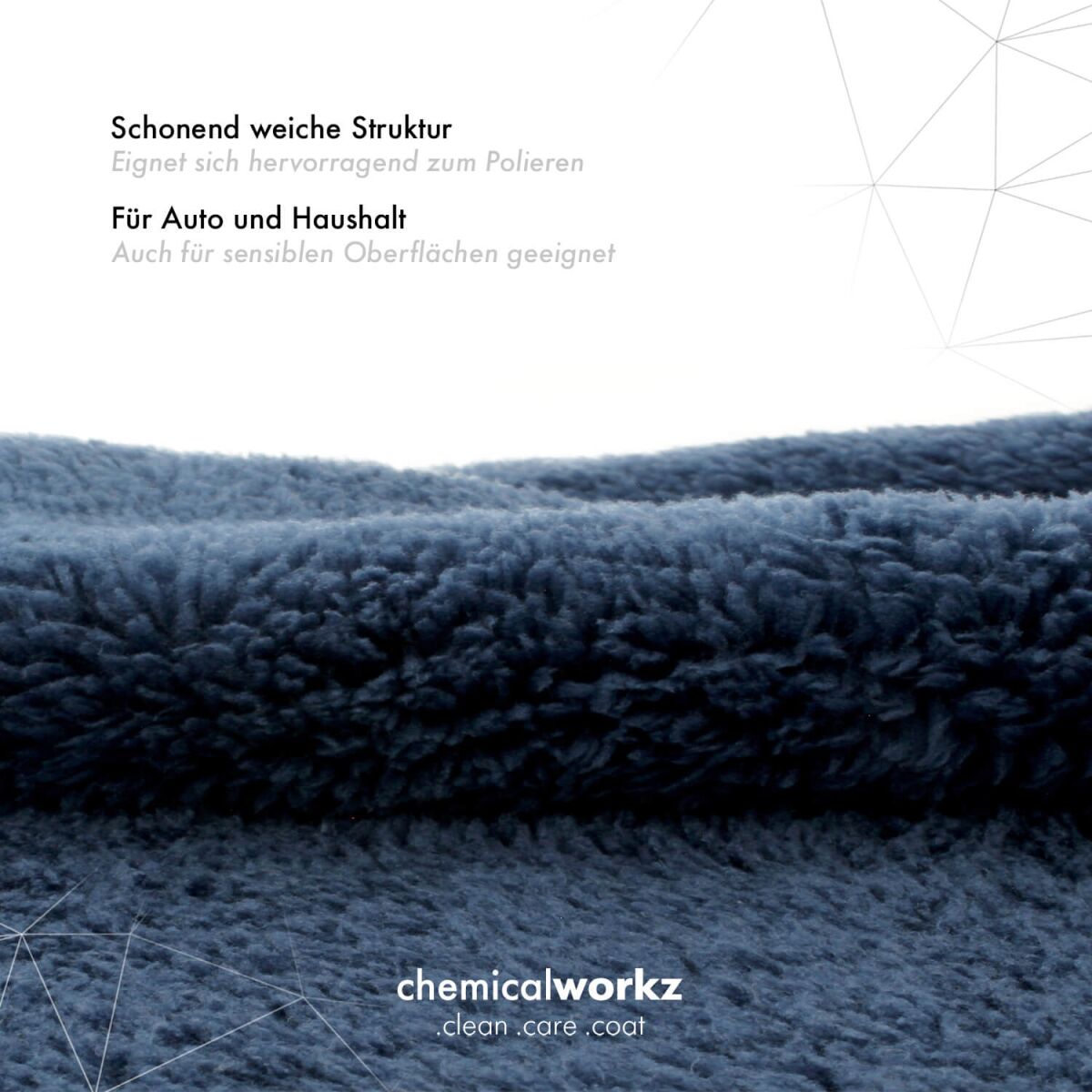 chemicalworkz Edgeless Soft Touch Towel 500GSM Dunkelblau Poliertuch 40×40cm