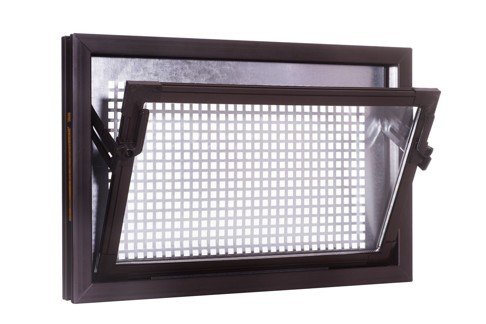 ACO Severin Ahlmann GmbH & Co. KG Kellerfenster ACO 60x50cm Nebenraumfenster braun Isofenster + Schutzgitter Kellerfenster Fenster, inkl. Schutzgitter mit einfacher Montage