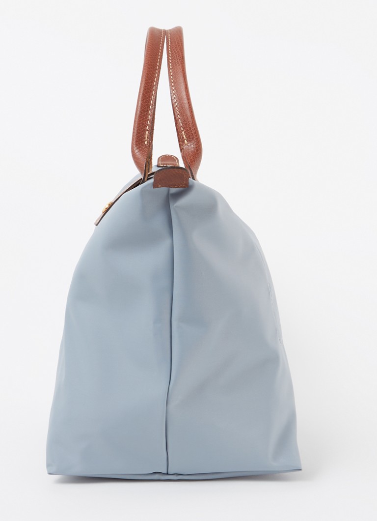 Geantă Longchamp Le Pliage Original, mărimea M, cu detalii din piele.