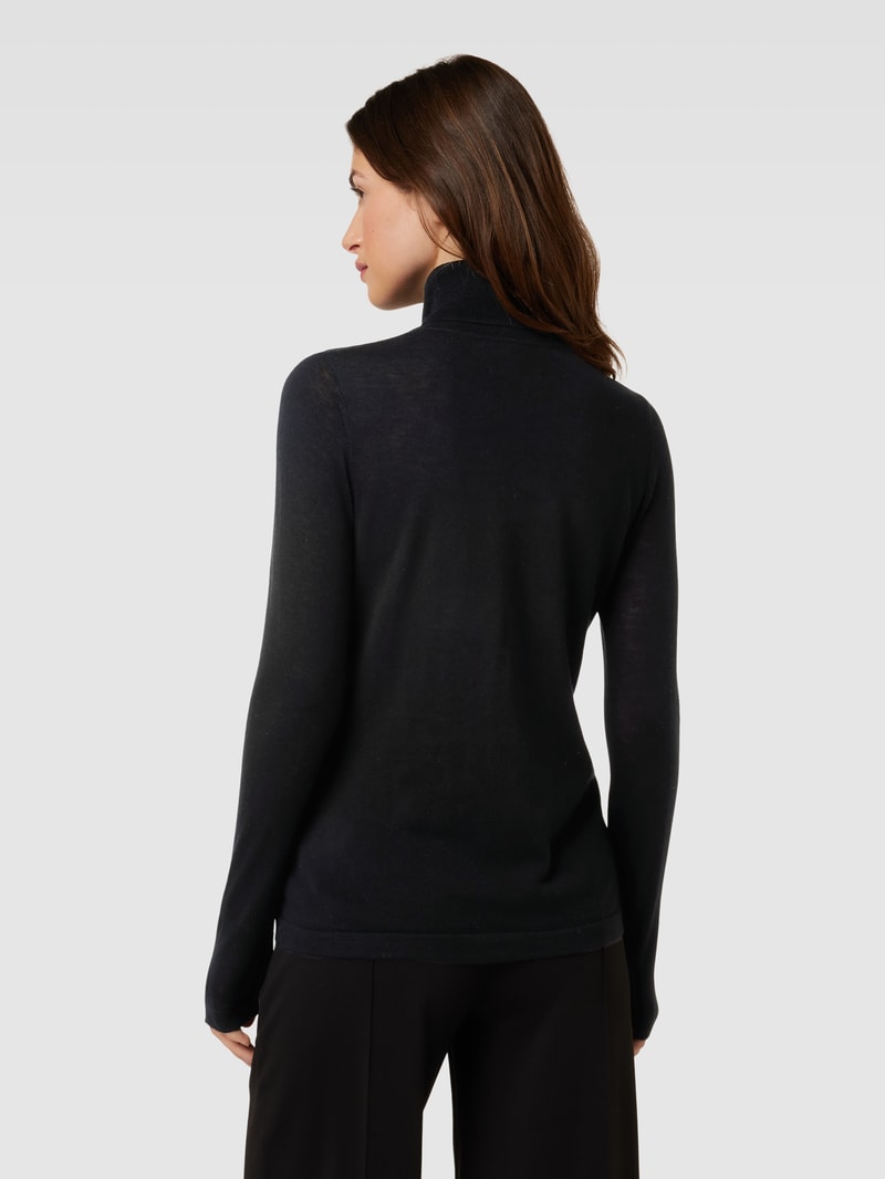 Strickpullover mit Rollkragen in schwarz