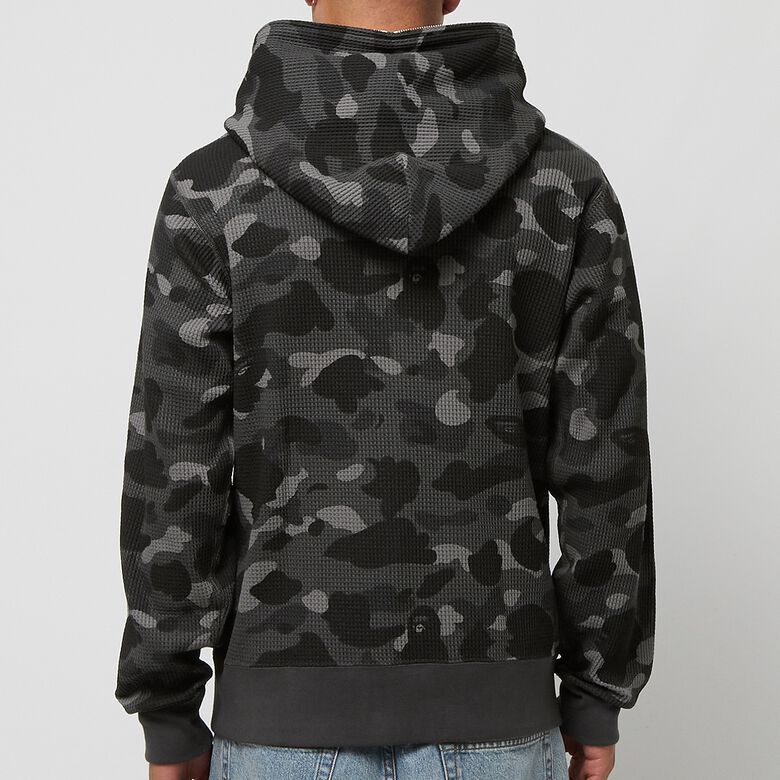 A Bathing Ape Color Camo Thermal Full Zip Hoodie Black