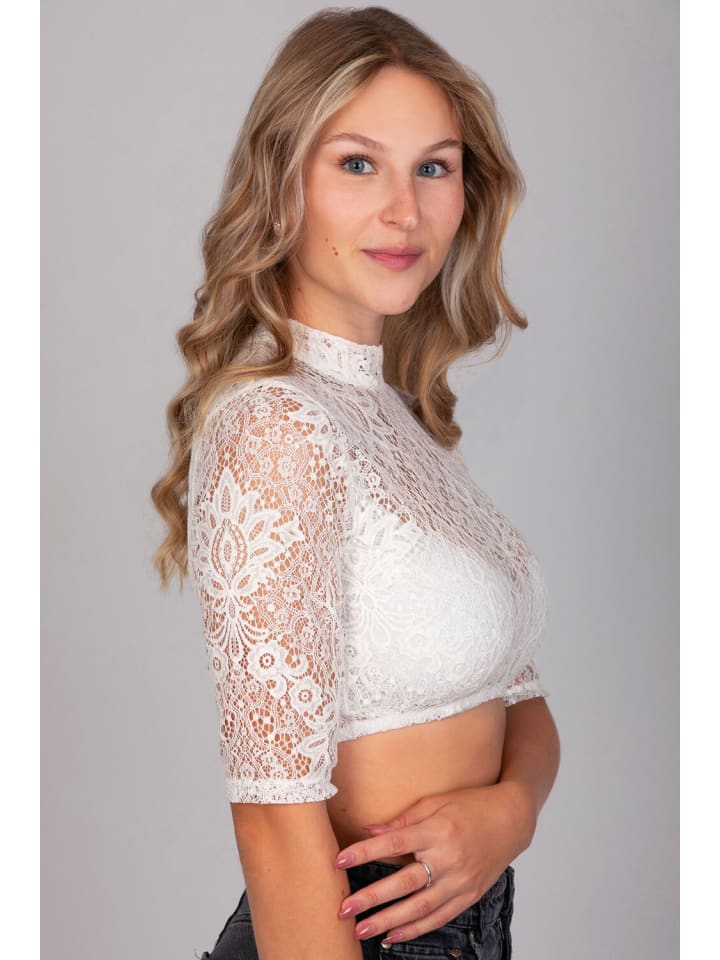 Edelnice Dirndlbluse Sissi creme in weiß günstig kaufen