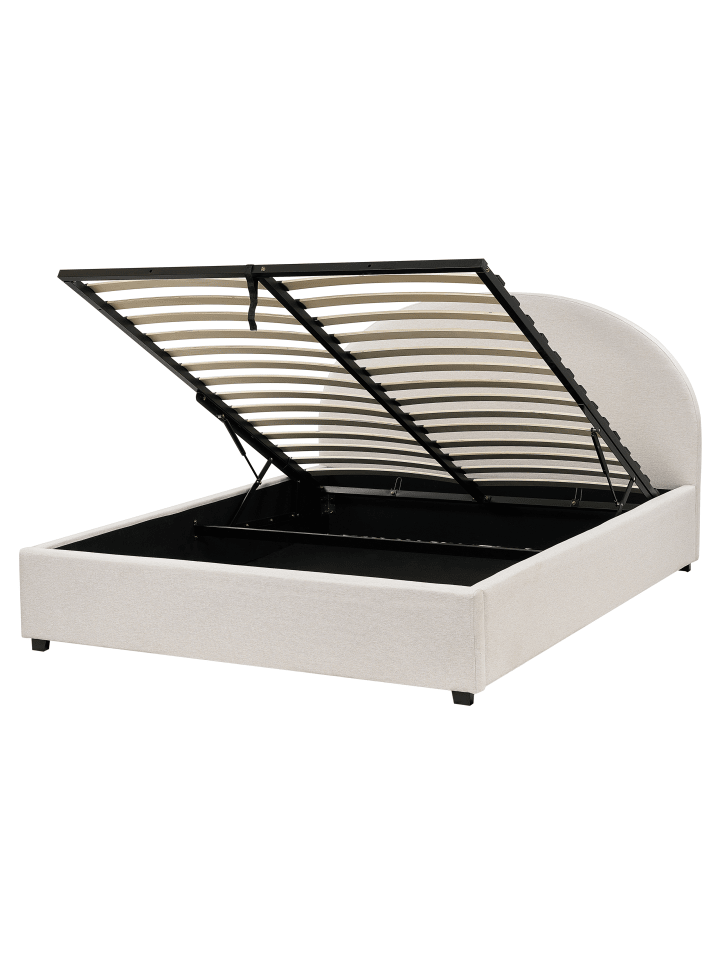 Beliani Doppelbett VAUCLUSE in Beige - (W) 174 x (H) 112 x (L) 214 cm günstig kaufen onesize