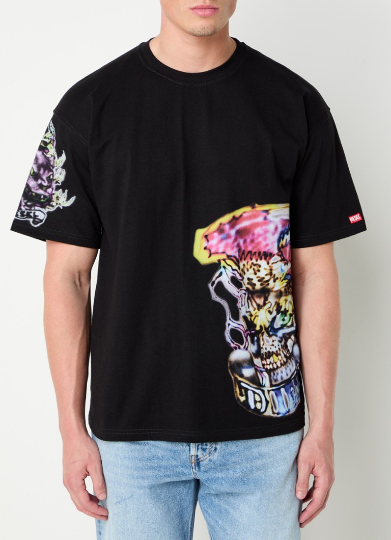 Tricou Diesel T-Boxt-Q22 cu imprimeu dublu pe spate