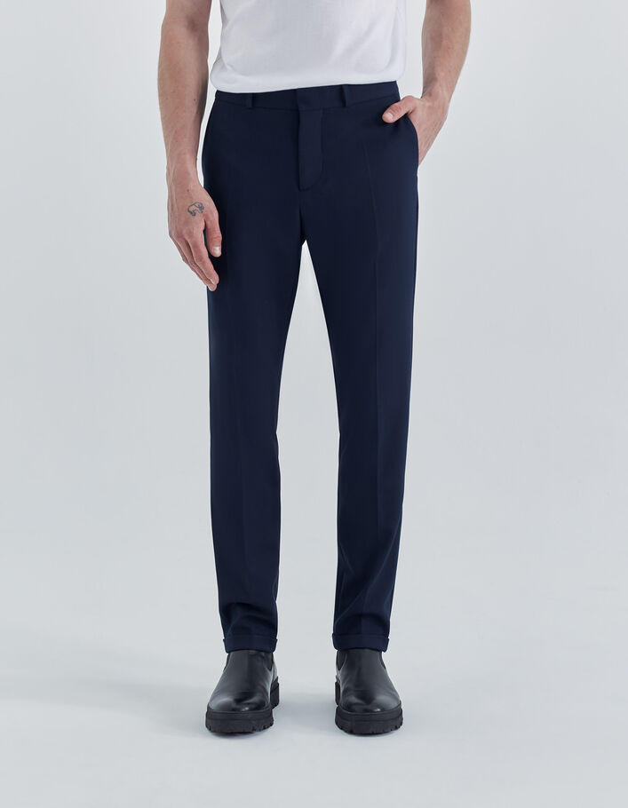 Pantalon de costume marine dobby TRAVEL SUIT Homme