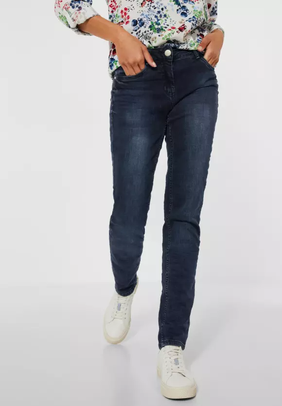 CECIL Dunkelblaue Slim Fit Denim