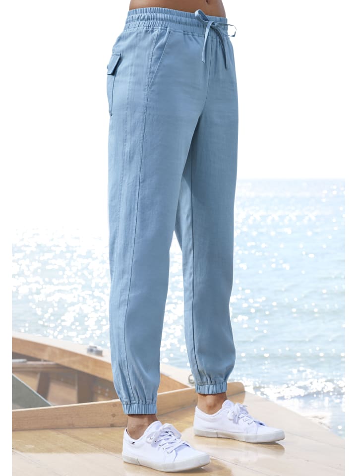 LASCANA Schlupfhose in jeansblau günstig kaufen